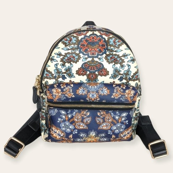 Coach Handbags - Coach Mini Charlie Backpack in Forest Flower Print Mix